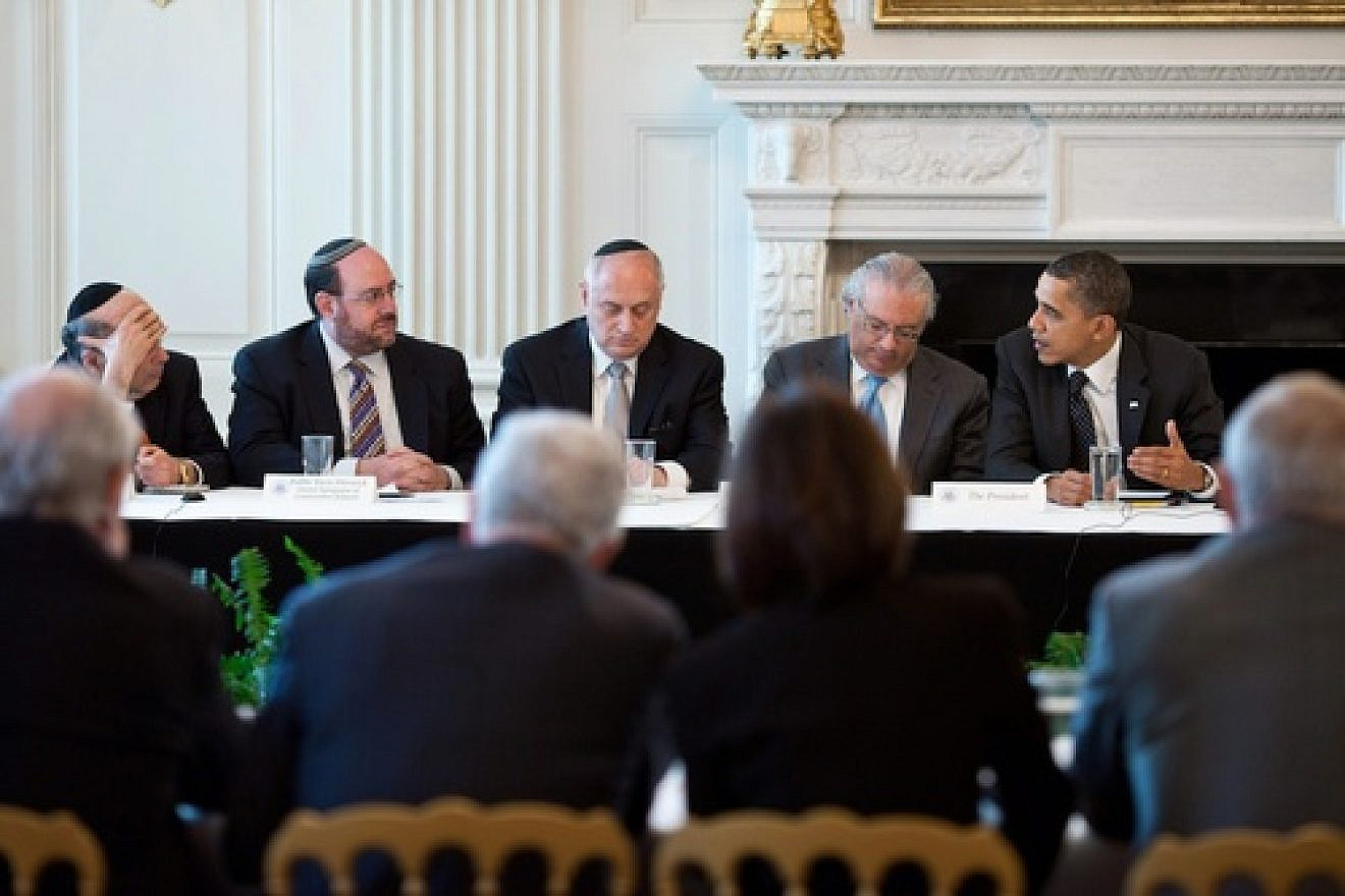 Click photo to download. Caption: President Barack Obama meets Jewish leaders in the White House in March 2011. Credit: White House.