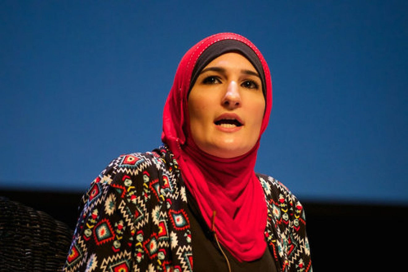 Demonstrating the intersectionality challenge for the Jewish community, Linda Sarsour (pictured), a lead organizer of the Women’s March, seeks to isolate Jews from feminism, calling it incompatible with Zionism. Credit: Festival of Faiths via Wikimedia Commons.
