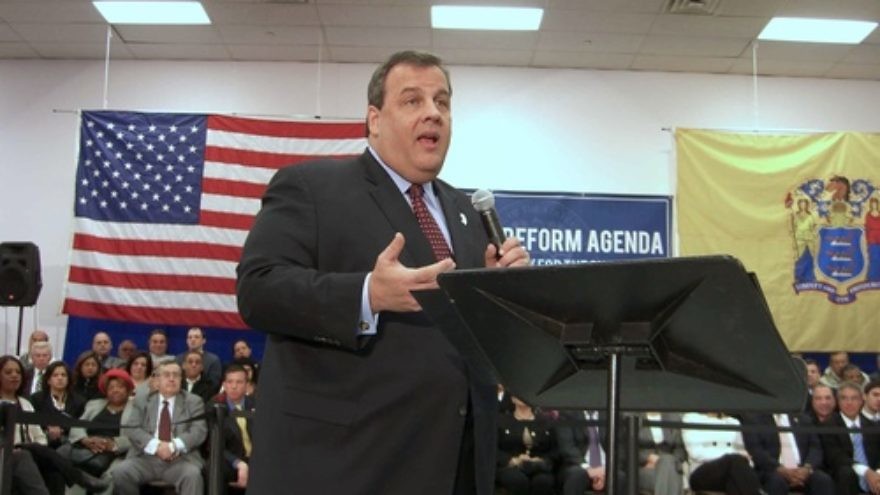 Click photo to download. Caption: New Jersey Governor Chris Christie speaks at a town hall meeting in Union City, New Jersey, on February 9, 2011. Credit: Luigi Novi via Wikimedia Commons.