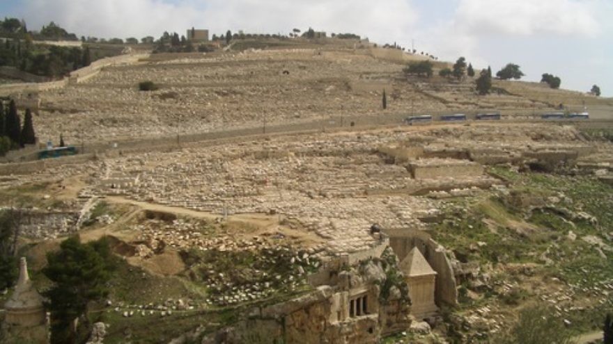 The Mount of Olives viewed from the Old City walls of Jerusalem. Credit: Wilson44691/Wikimedia Commons.