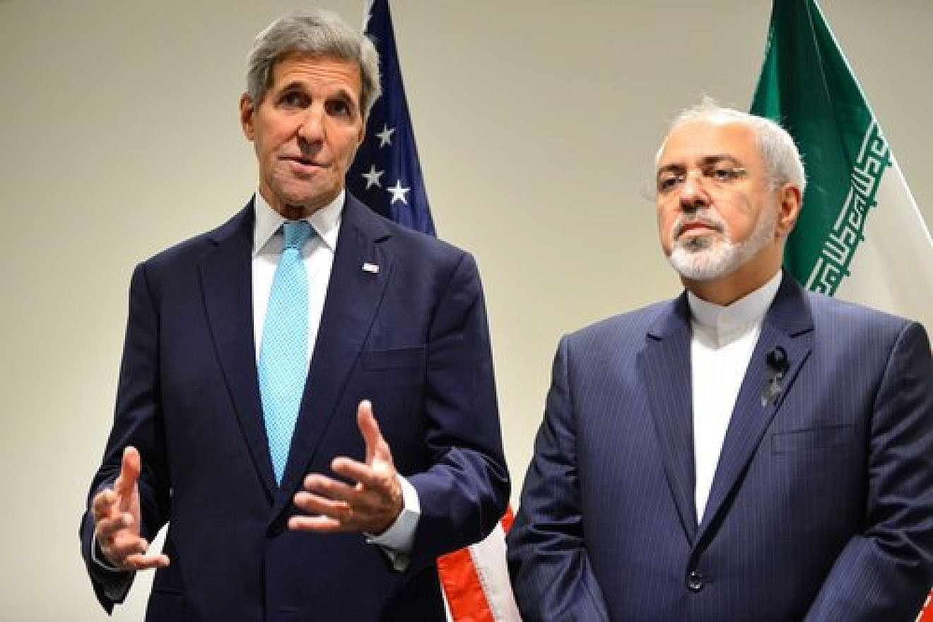 U.S. Secretary of State John Kerry and Iranian Foreign Minister Mohammad Javad Zarif address reporters before their bilateral meeting at United Nations headquarters in New York on Sept. 26, 2015. Credit: U.S. State Department.
