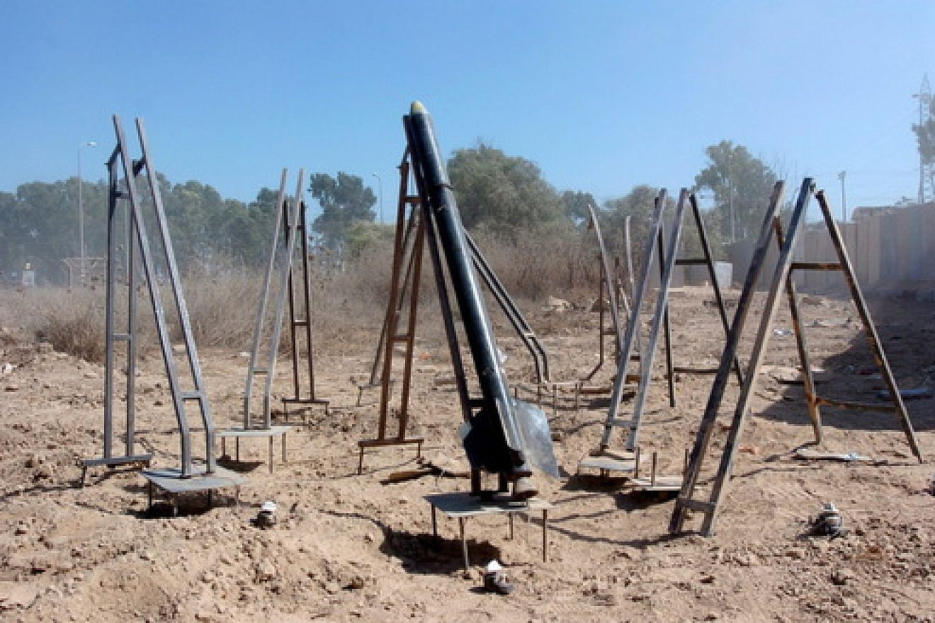 Caption: Qassam rocket launchers in the Hamas-ruled Gaza Strip. Credit: Israel Defense Forces.