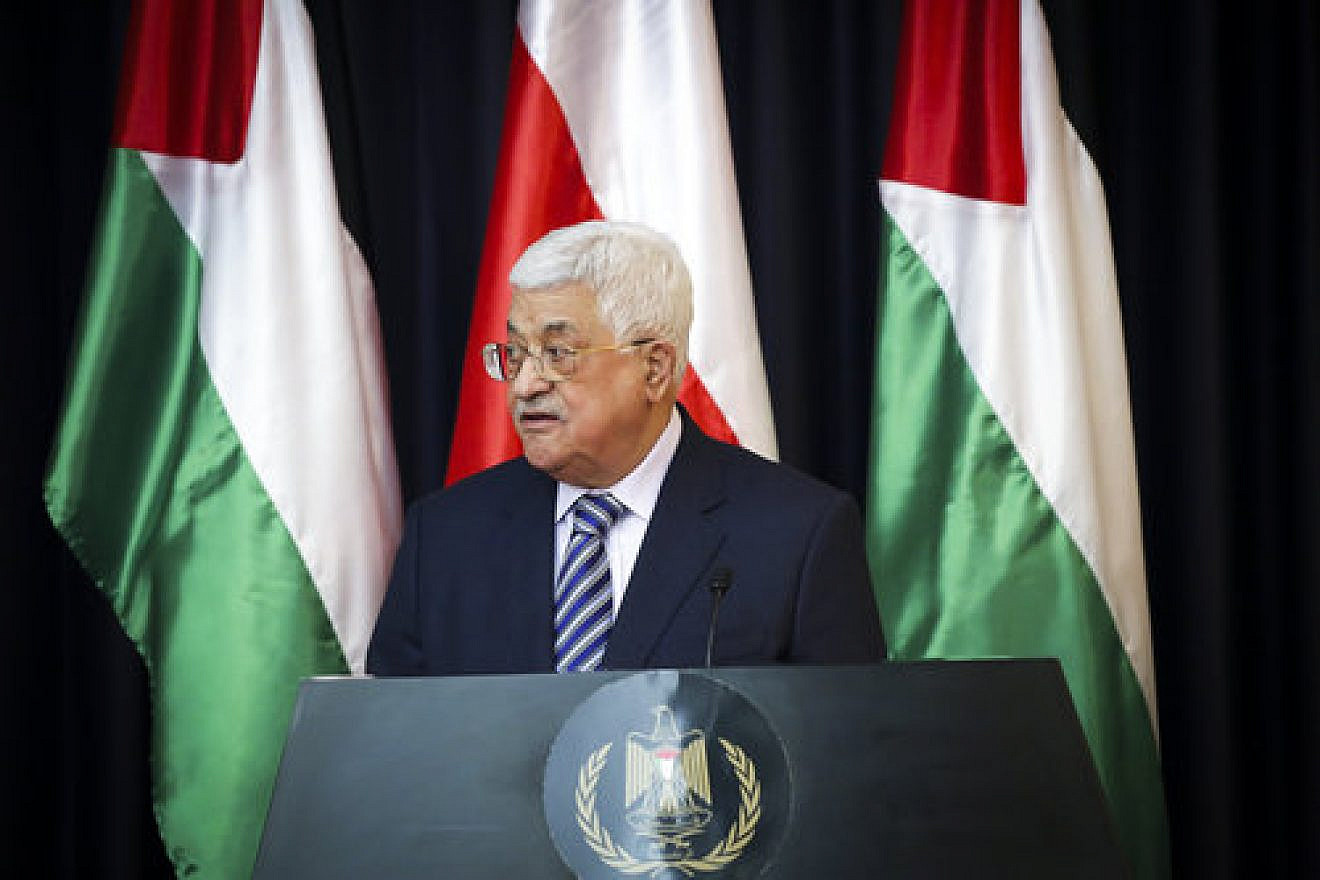 Palestinian Authority leader Mahmoud Abbas speaks in Bethlehem on Jan. 18, 2017. Credit: Wisam Hashlamoun/Flash90.