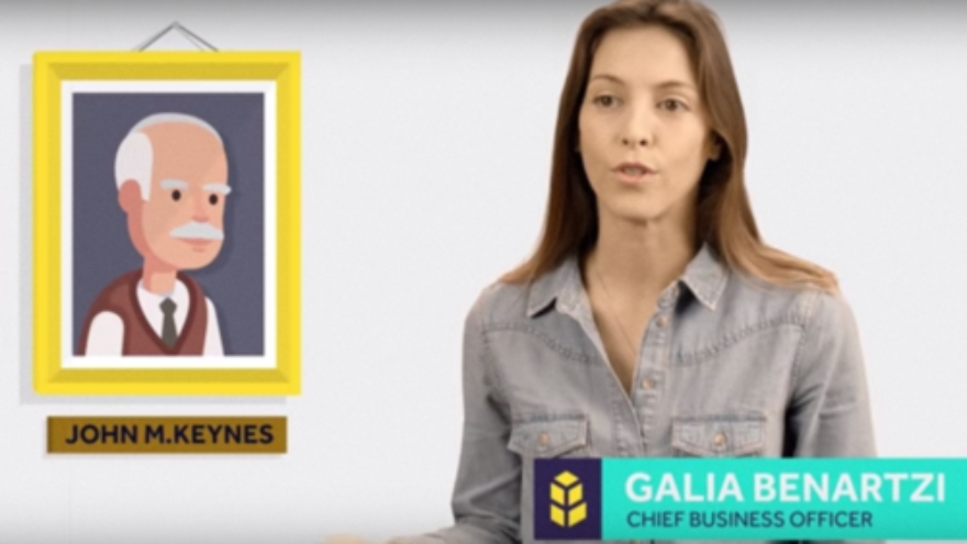 Galia Benartzi, the Bancor Foundation’s co-founder, explains how the Israeli start-up’s digital currency protocol was inspired by British economist John Maynard Keynes. Credit: YouTube.
