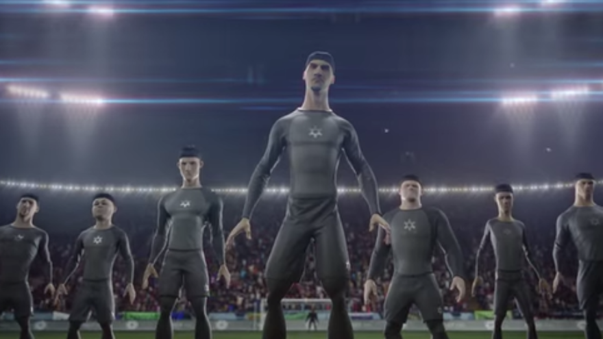 Nike maintains that the logo of the clones' uniforms in the pictured promotional video was only intended to be a soccer ball, but critics say it is virtually identical to a Star of David. Credit: YouTube screenshot.