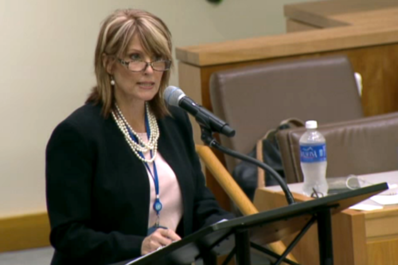 Laurie Cardoza-Moore, president of the Christian Zionist organization Proclaiming Justice to the Nations (PJTN), addresses the PJTN-organized session about anti-Semitism at the United Nations on Aug. 11. Credit: Courtesy of PJTN.