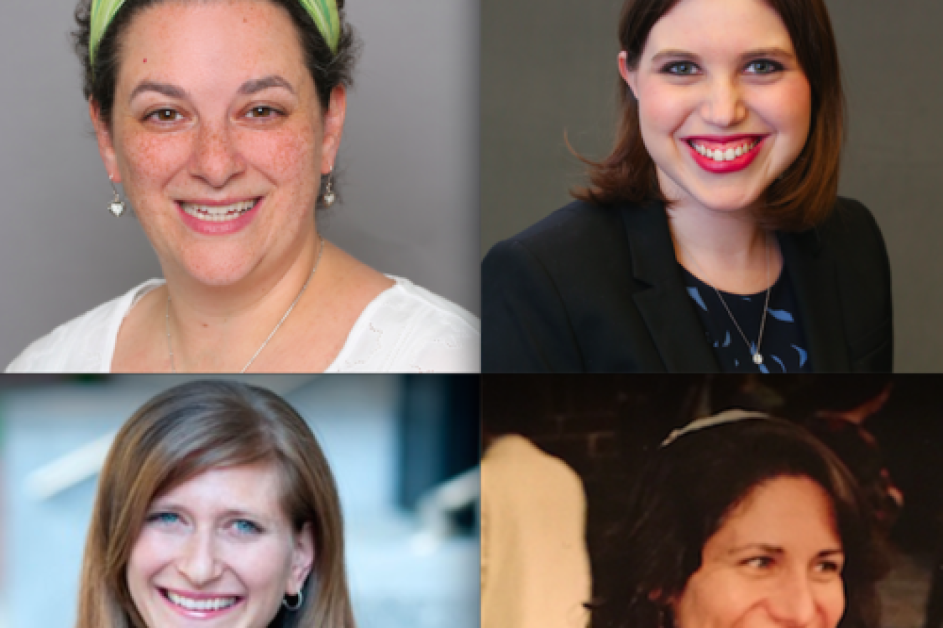 The four Jewish female religious leaders who spoke with JNS.org about feminism and Purim. Top row: Rabbi Ilana Garber (left) and Maharat Dasi Fruchter. Bottom row: Rabbi Leora Kaye (left) and Rabbi Margot Stein. Credit: Provided photos.