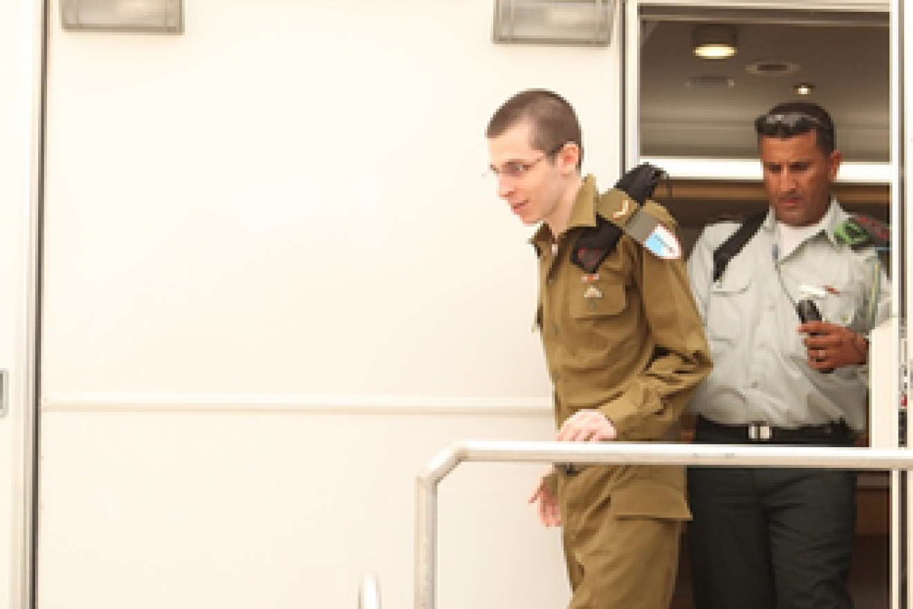 Click photo to download. Caption: Gilad Shalit upon his return to Israel. Credit: IDF.