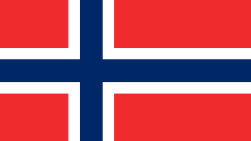 The Norwegian flag. Credit: Wikimedia Commons.