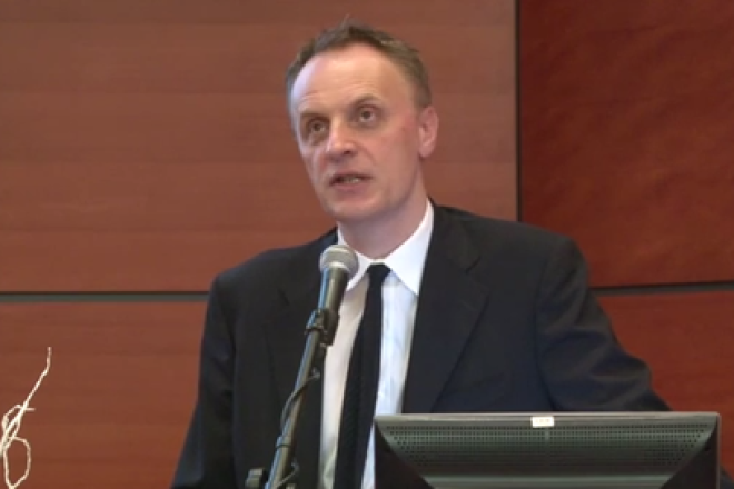 Click photo to download. Caption: Richard Horton, editor of the British medical journal The Lancet. Credit: YouTube.
