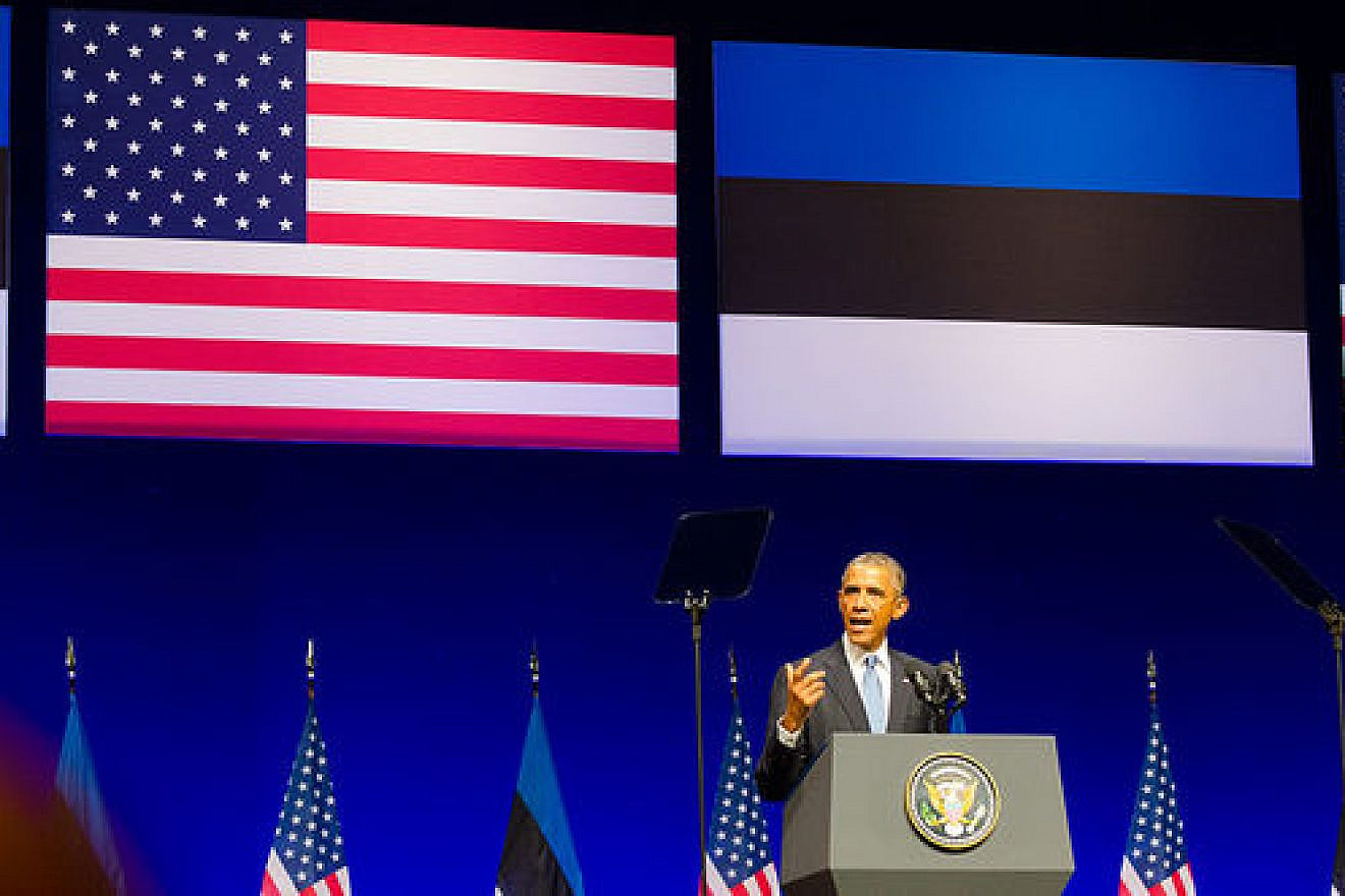 Click photo to download. Caption: President Barack Obama gives a speech in Estonia on Sept. 3, 2014. Credit: Johan Viirok via Wikimedia Commons.