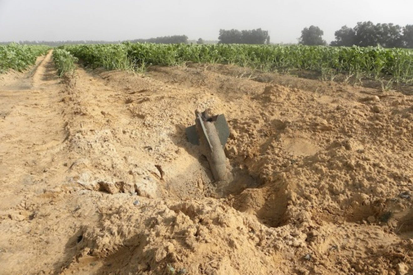 The remnants of a past Gaza rocket fired into southern Israel. Photo: Ronit Minaker.