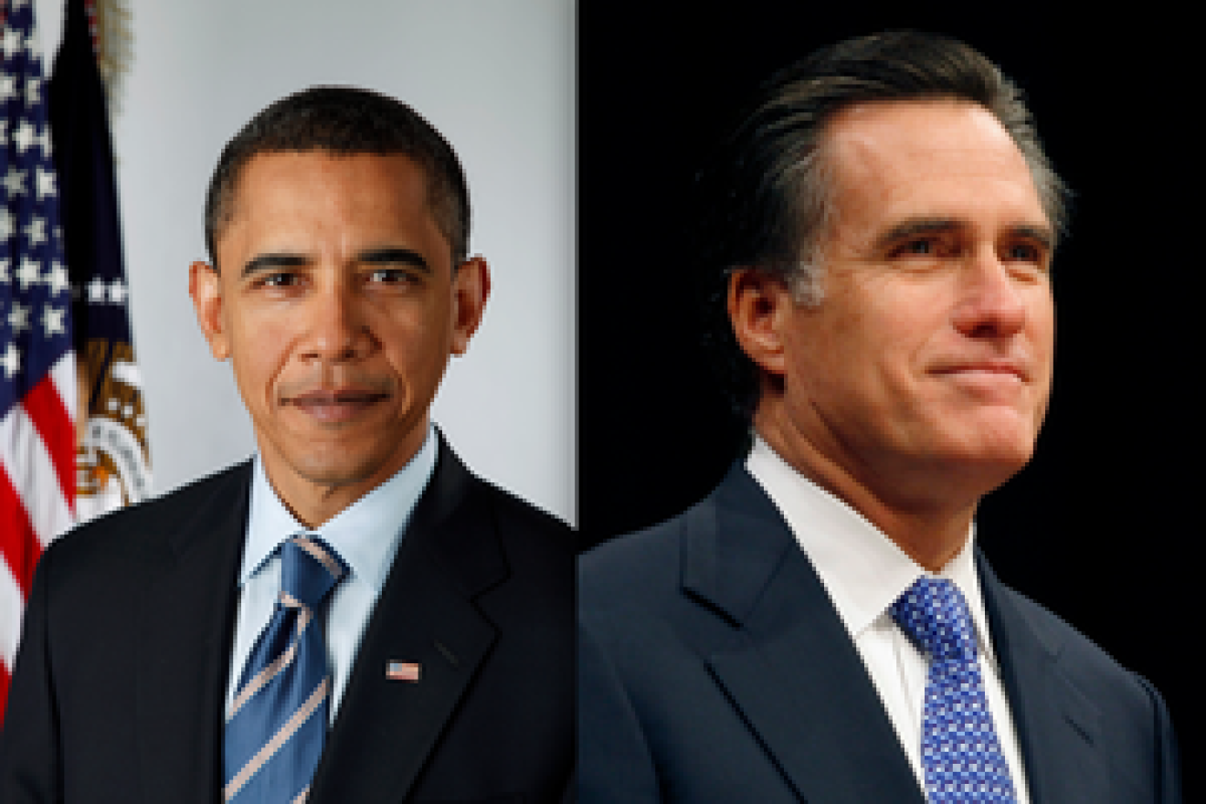 Click photo to download. Caption: Barack Obama and Mitt Romney. Credit: White House and Gage Skidmore.