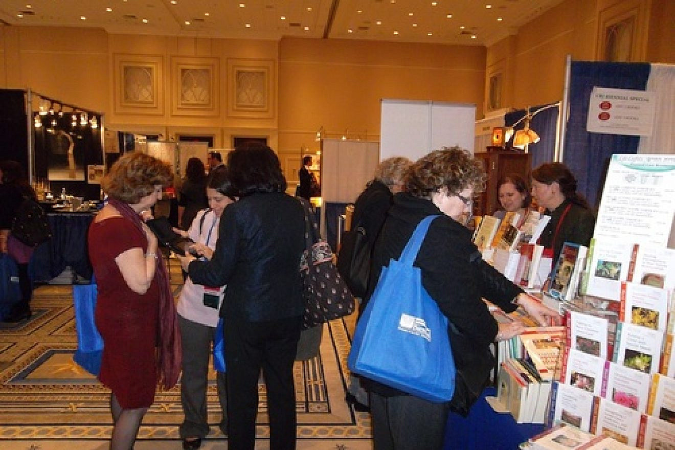 The exhibit hall at the Union for Reform Judaism biennial convention. Photo by 
 Jacob Kamaras.