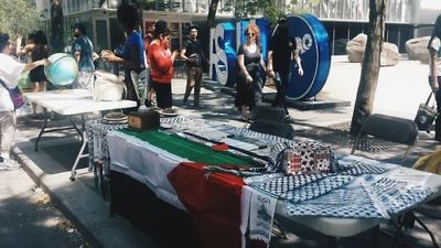 A Students for Justice in Palestine (SJP) display at Ryerson University in Toronto. Credit: SJP Ryerson via Facebook.
