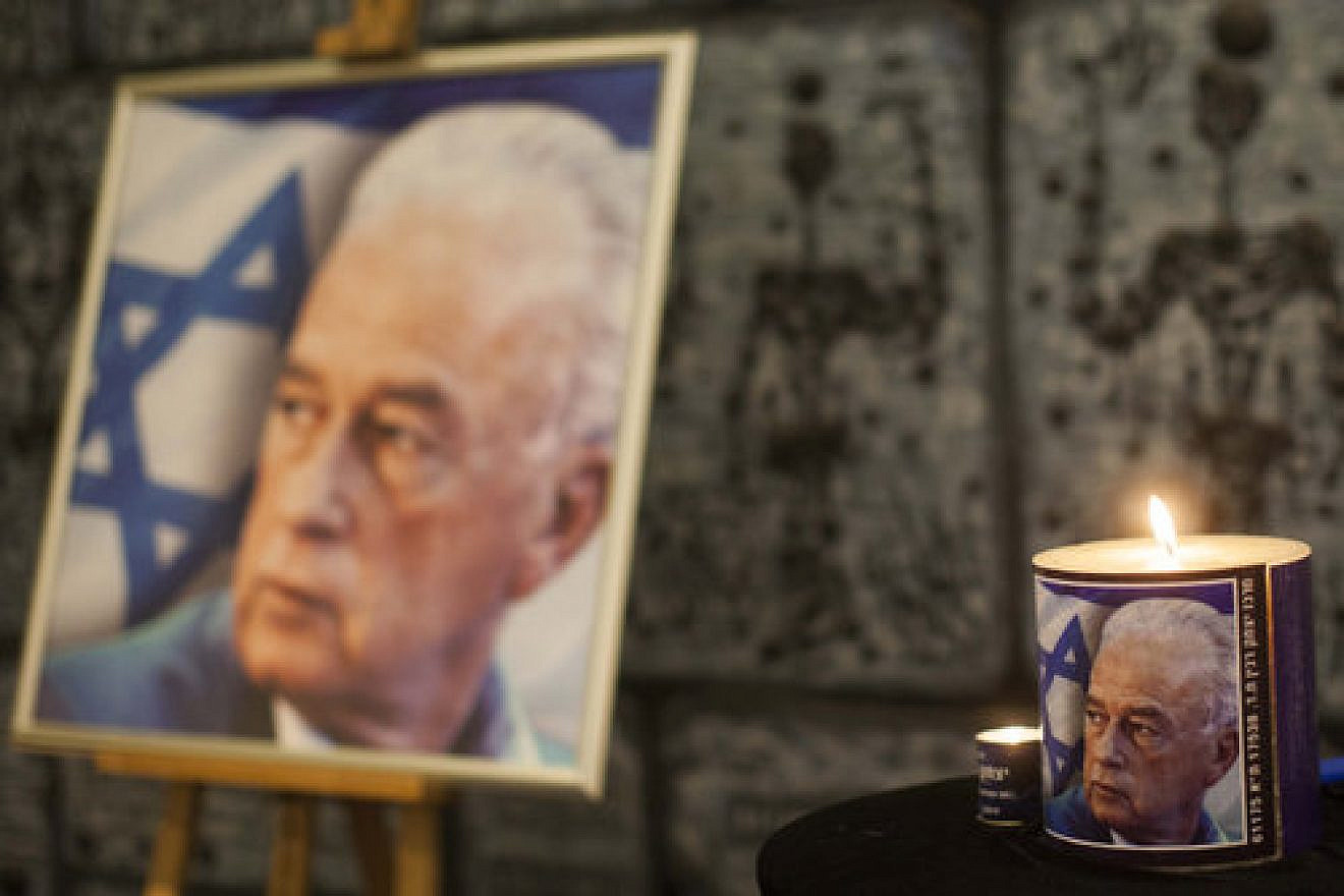 A 2012 memorial ceremony to commemorate the 17th anniversary of the assassination of former Israeli Prime Minister Yitzhak Rabin. Credit: Yonatan Sindel/Flash90.