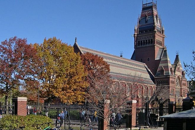 Harvard University, the school named number one in antisemitic incidents this year in an AMCHA Initiative report. Photo by Jacob Rus.
