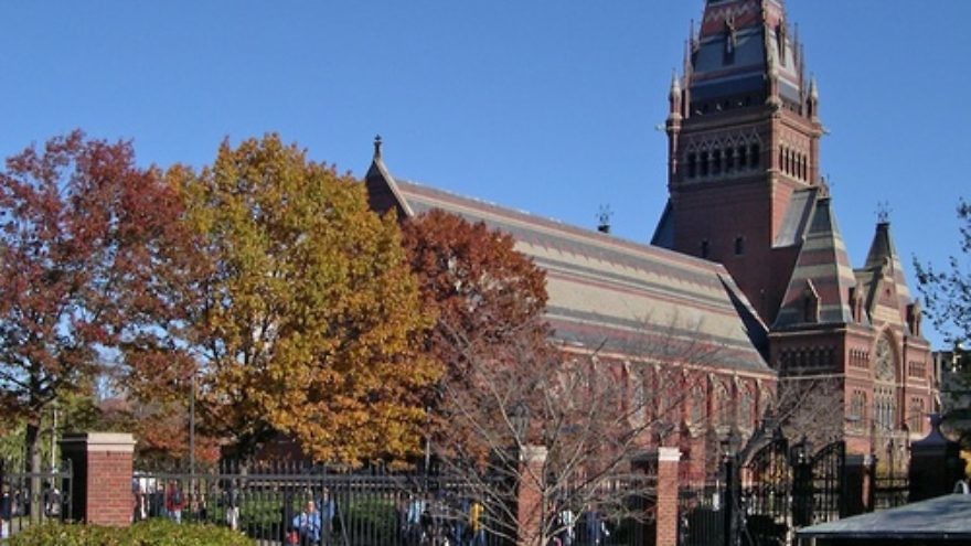 Harvard University, the school named number one in antisemitic incidents this year in an AMCHA Initiative report. Photo by Jacob Rus.