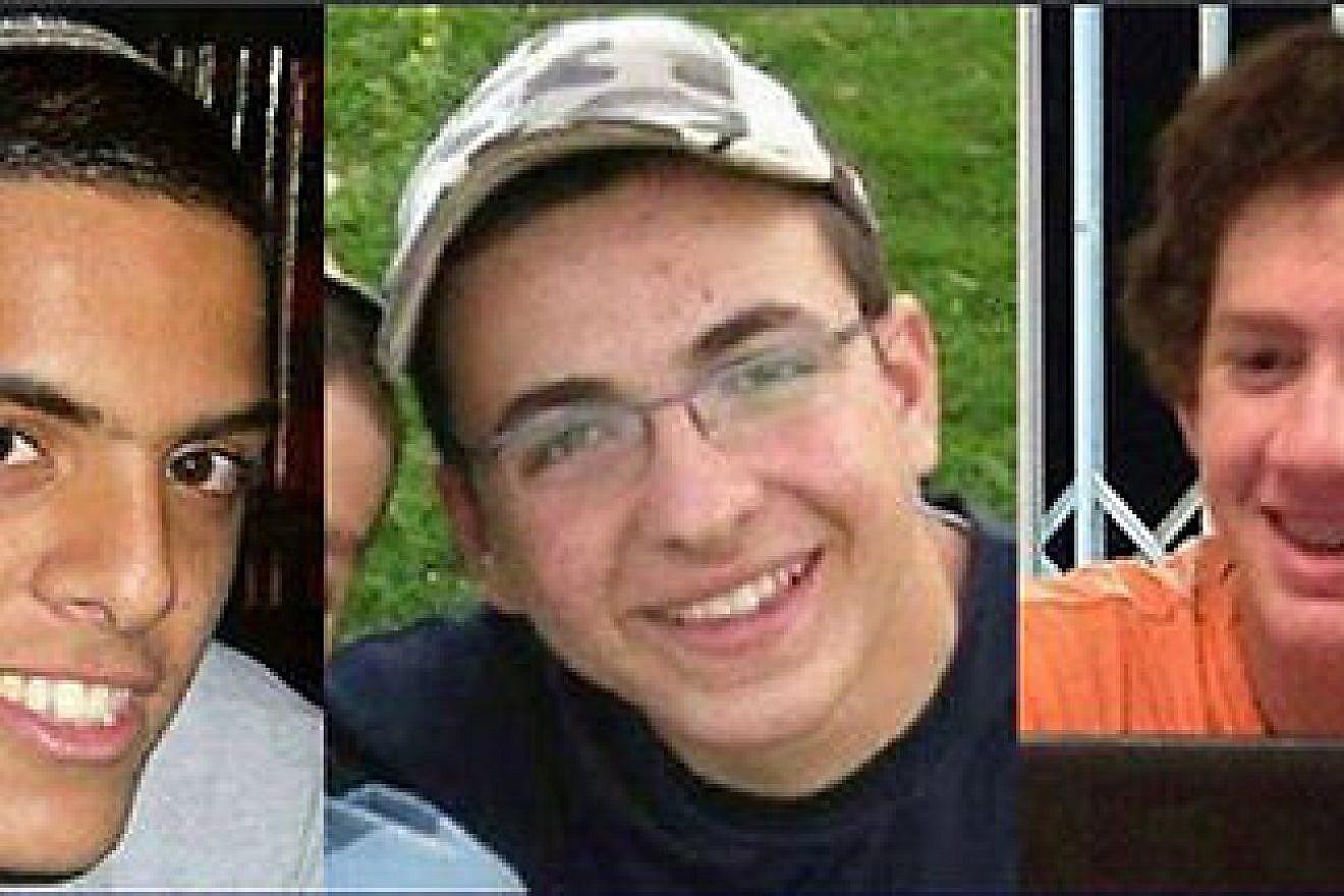Eyal Yifrach (19), Gilad Shaer (16) and Naftali Frenkel (16), who were abducted and murdered by Hamas terrorists on June 12, 2014. Credit: Wikimedia Commons.