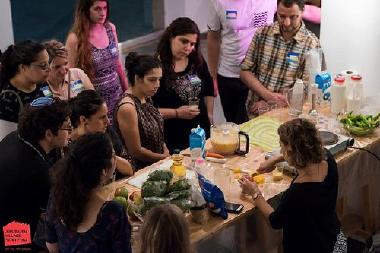 Israel Girl teaching a cooking class to Israelis. Credit: Eliana Rudee