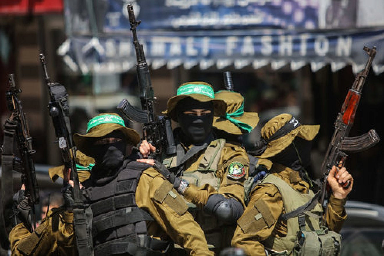 Hamas terrorists in Gaza City, March, 25, 2017. Credit: Abed Rahim Khatib/Flash90.