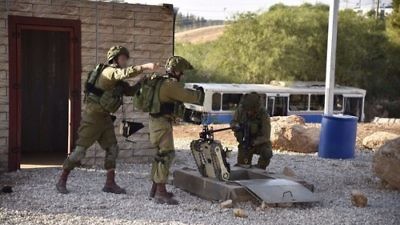 An IDF unit demonstrates counter-terrorist warfare techniques for visitors from NATO countries earlier this month. Credit: IDF Spokesperson's Unit.