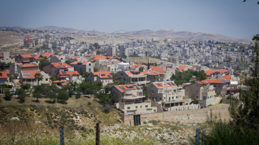 A view of the Jerusalem neighborhood of Pisgat Ze’ev. Such Jewish neighborhoods are usually referred to as being located in “east” Jerusalem, yet they are also in the city’s northern and southern sections, with Pisgat Ze’ev situated in north Jerusalem. Credit: Miriam Alster/Flash90.