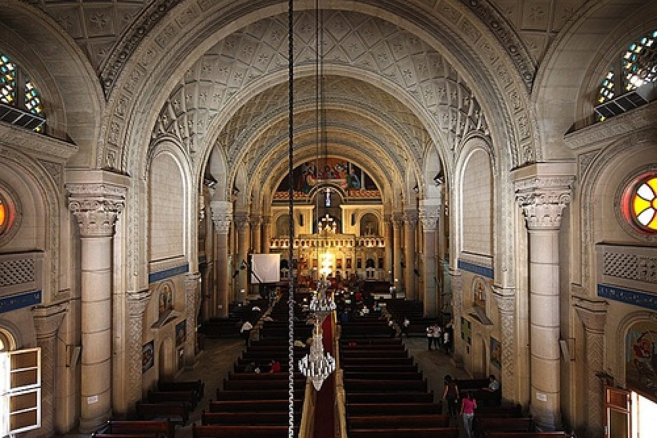 Inside the Coptic Christian St. Mark Cathedral in Alexandria, Egypt. The cathedral, considered to be Coptic Christianity's holiest site, was attacked by Islamic protestors in April. Credit: Roland Unger via Wikimedia Commons.
