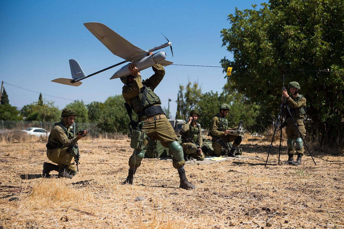 The IDF's Skylark Unit prepares a drone for flight. Credit: IDF.