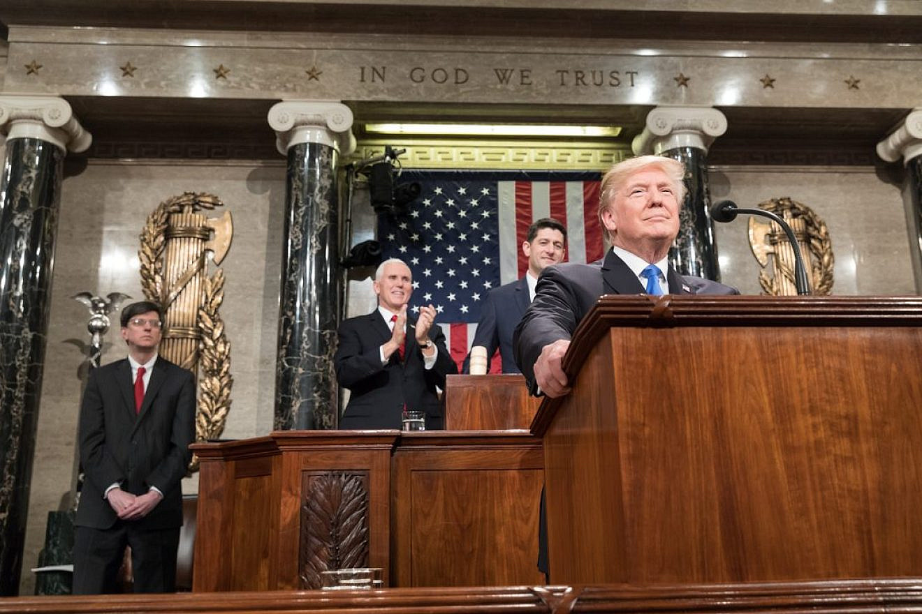 U.S. President Donald Trump delivers the State of the Union Address on Jan. 30, 2018. Credit: White House Photo by Shealah Craighead.