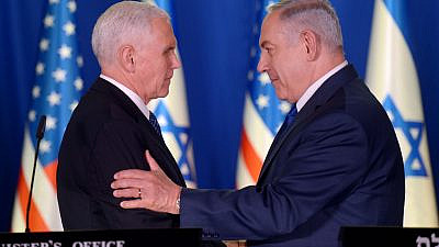 US Vice President Mike Pence and Israeli Prime Minister