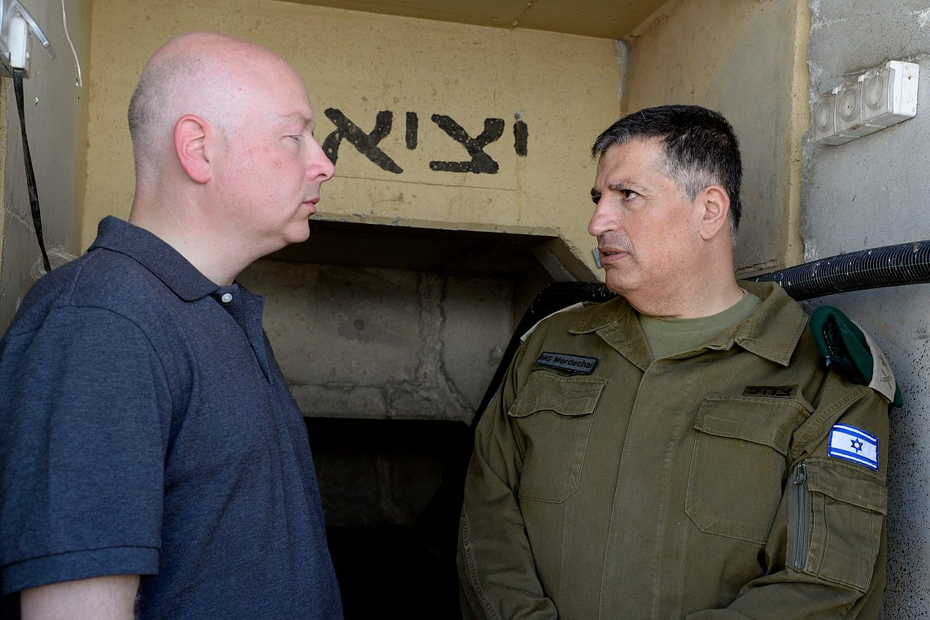 U.S. Special Representative for International Negotiations Jason Greenblatt visits a Hamas terror tunnel discovered by the Israel Defense Forces near the Israel-Gaza border, August 2017. Credit: Jason D. Greenblatt via Twitter.