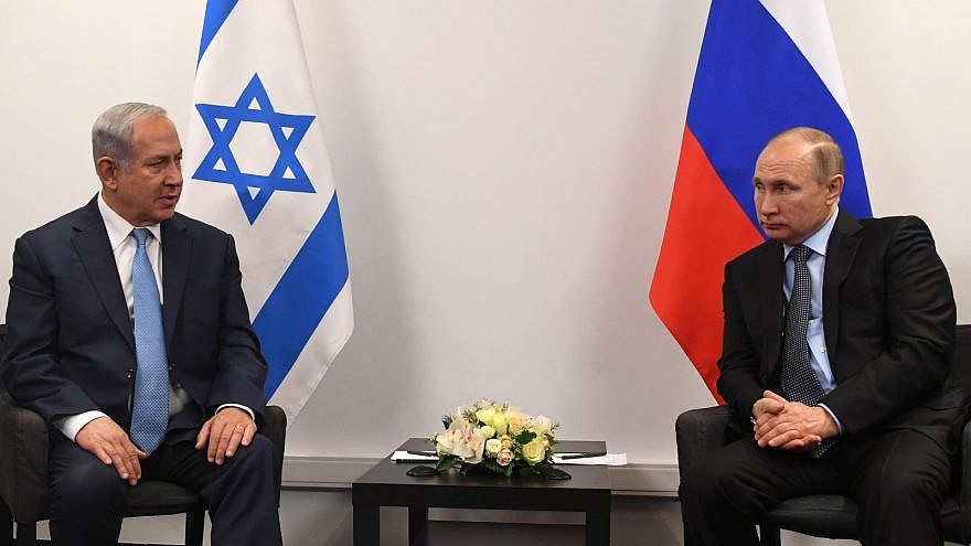 Israeli Prime Minister Benjamin Netanyahu (left) and Russian President Vladimir Putin meet in Moscow in late January. Credit: Kobi Gideon/GPO.