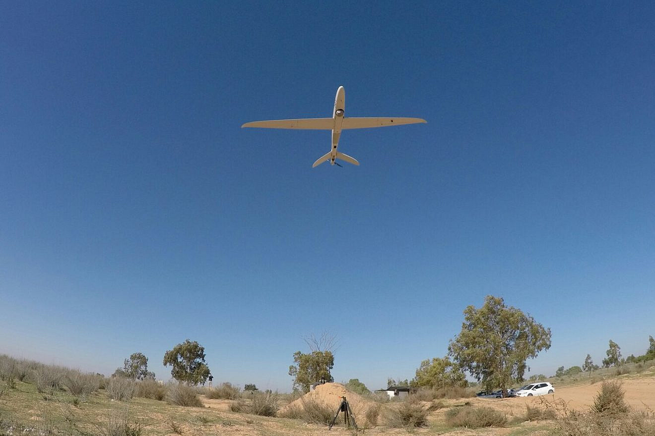 An Israeli Skylark drone in flight. Credit: IDF.