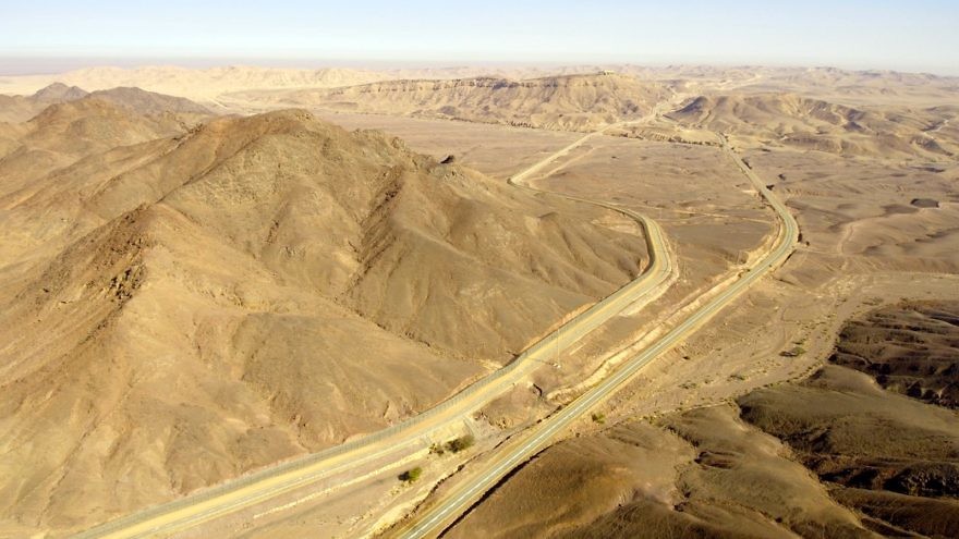 Route 10 (pictured) straddles the Israel-Egypt border. Credit: IDF Spokesperson's Unit.
