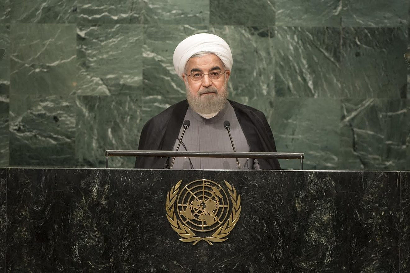 Iranian President Hassan Rouhani addresses the United Nations General Assembly on Sept. 20, 2017. Credit: U.N. Photo/Cia Pak.