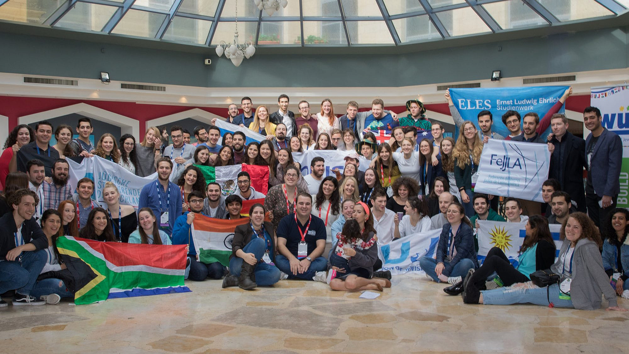 Student leaders from around the world at the recent 44th World Union of Jewish Students (WUJS) congress in Jerusalem. Credit: WUJS.