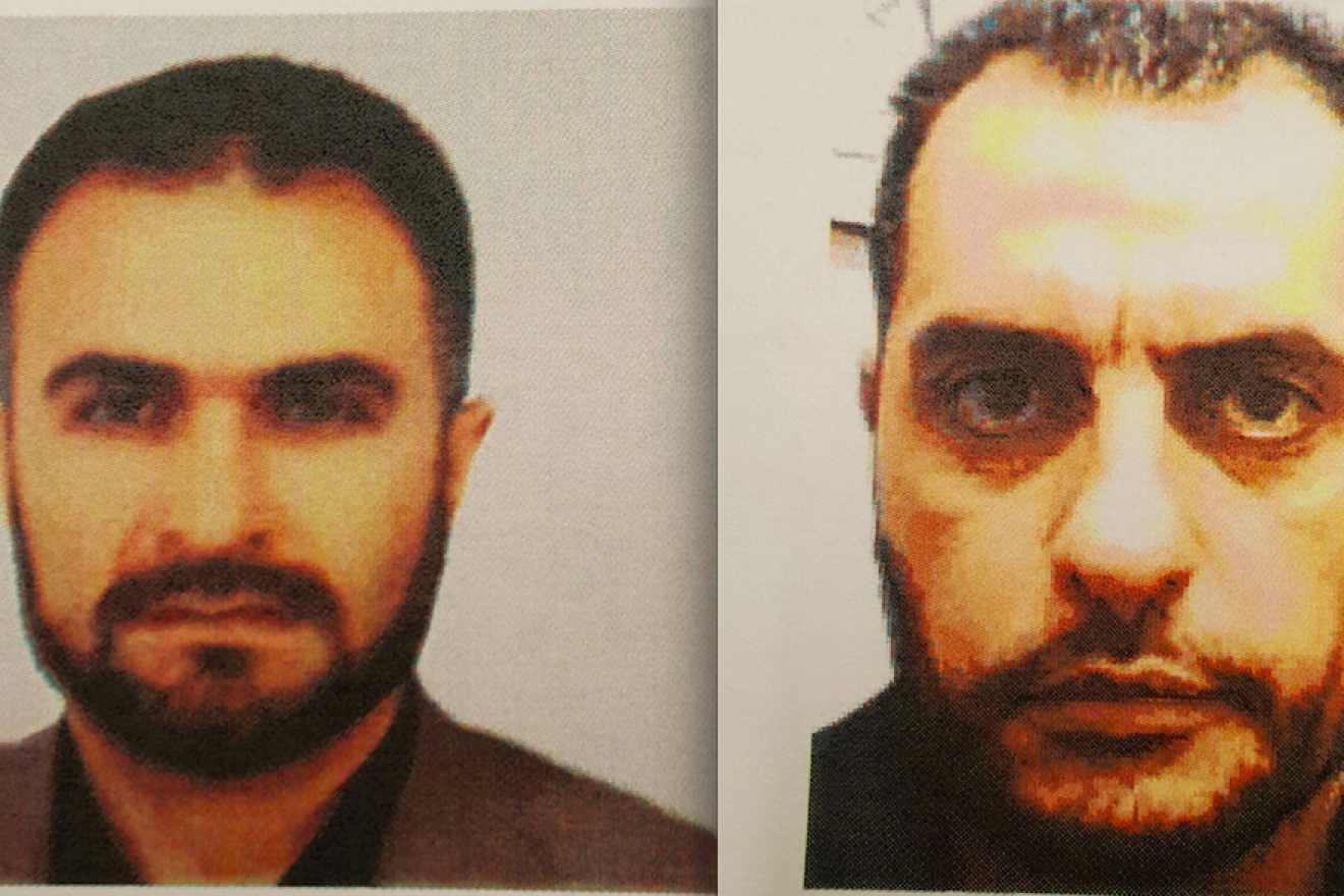 Turkish citizen Cemil Tekeli (left) and Israeli Arab Dara’am Jabarin, both arrested by Israel for their ties to Hamas. Credit: Shin Bet.