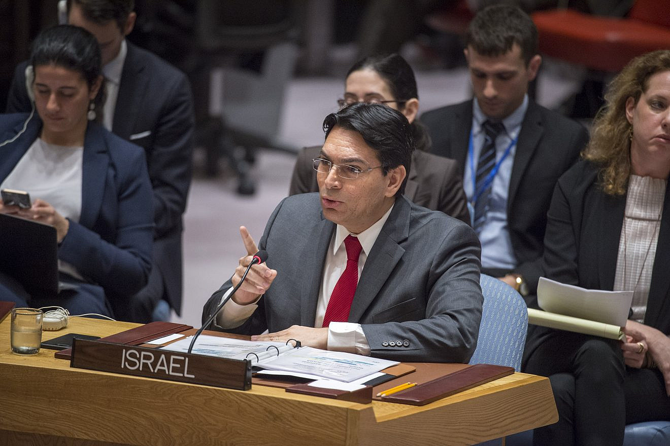 Israeli Ambassador Danny Danon addresses a U.N. Security Council meeting on the situation in the Middle East. Credit: U.N. Photo/Loey Felipe.