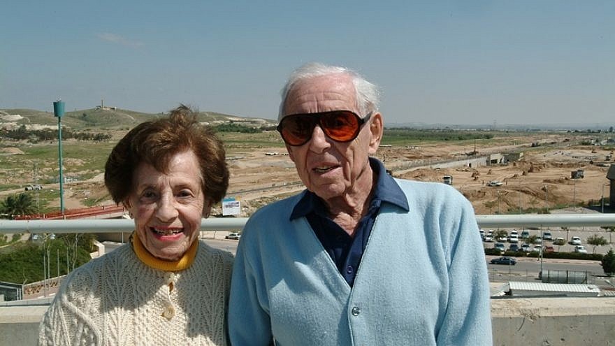 Lottie and Howard Marcus at Ben-Gurion University of the Negev in Beersheva. Credit: Courtesy.