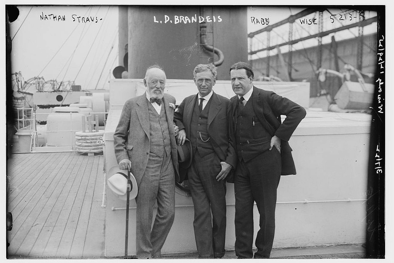 Louis D Brandeis with his brother Alfred on his last visit to Louisville  May 1922. Louis Brandeis was born in Louisville, Kentucky in 1856 to a  family tolerant of Jewish and Christian rituals. In later life Brandeis  might be best described as a secular