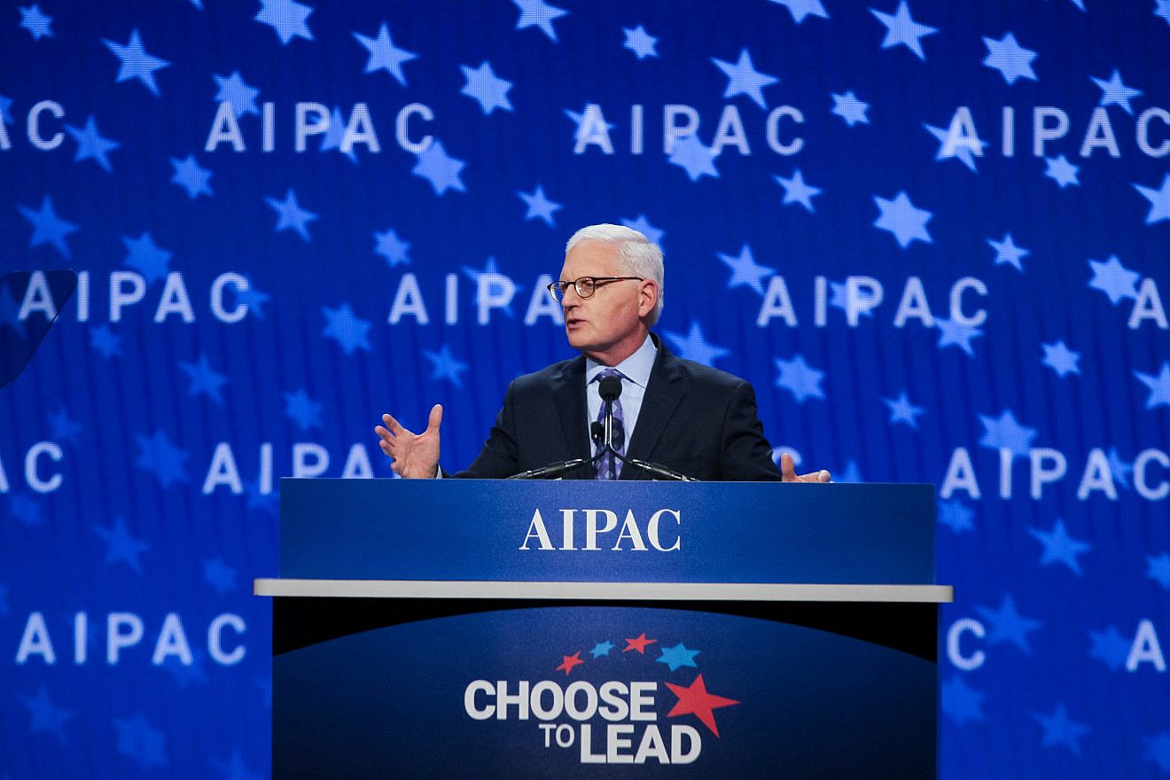 AIPAC CEO Howard Kohr addressing the 2018 AIPAC Policy Conference on March 4, 2018. Credit: AIPAC.