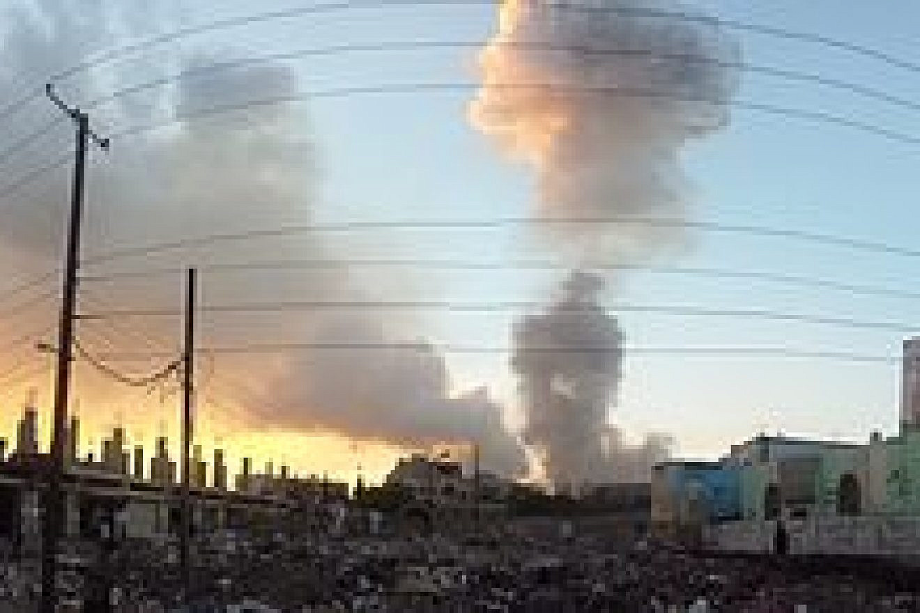 Saudi Arabian-led intervention in Yemen via an airstrike in the capital of Sana’a. Credit: Wikipedia.