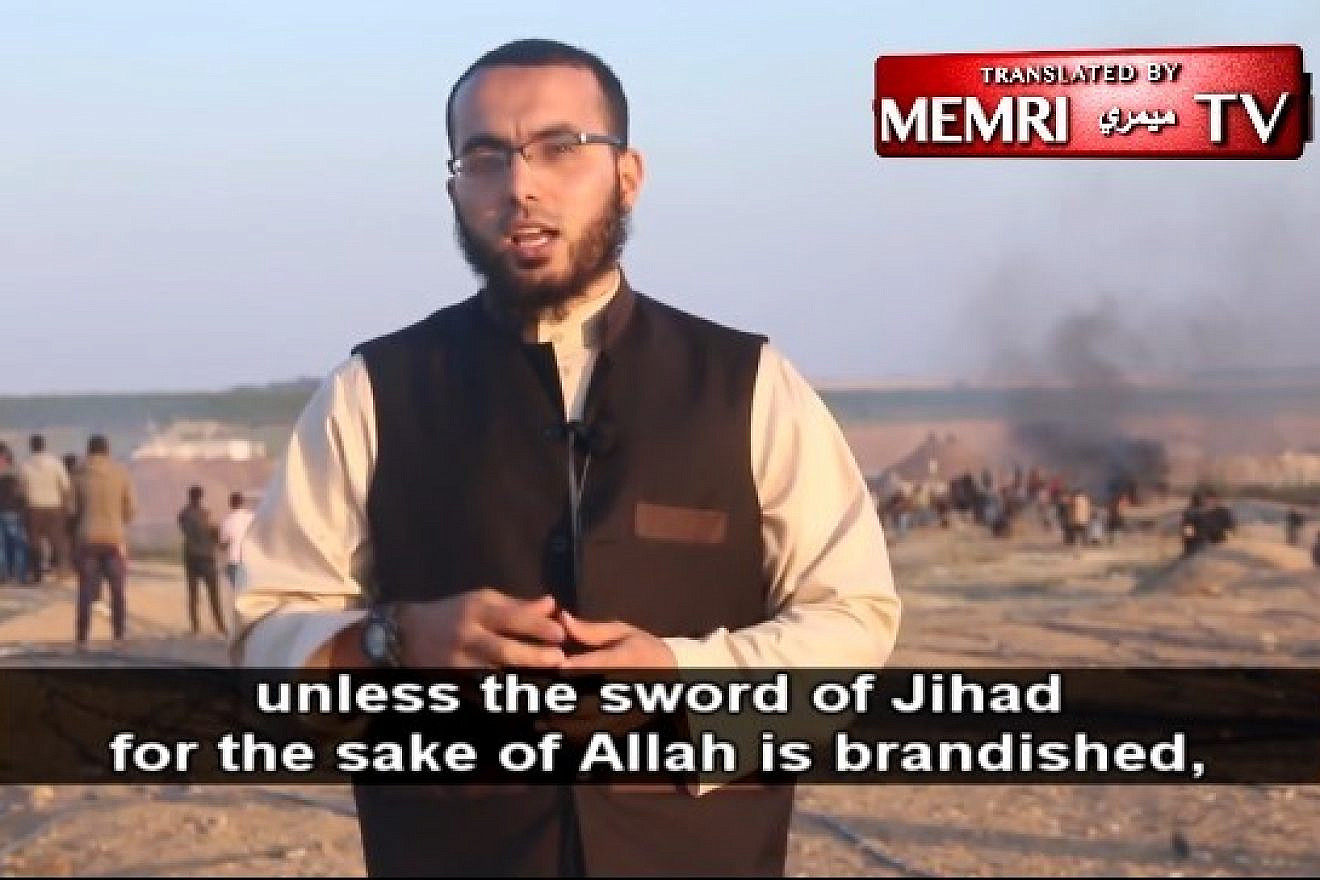 Khaled Hany Morshid: "Allah mentioned the enmity of the Jews toward Islam and the Muslims in His book." Morshid posted the video of himself on his social-media channels on April 14. (MEMRI)