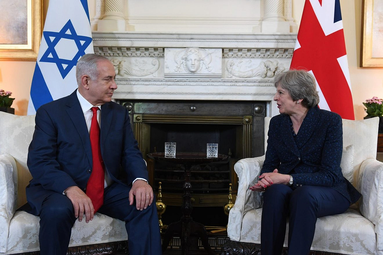 Israeli Prime Minister Benjamin Netanyahu and British Prime Minister Theresa May, June 6, 2018. Credit: Haim Zach/GPO.