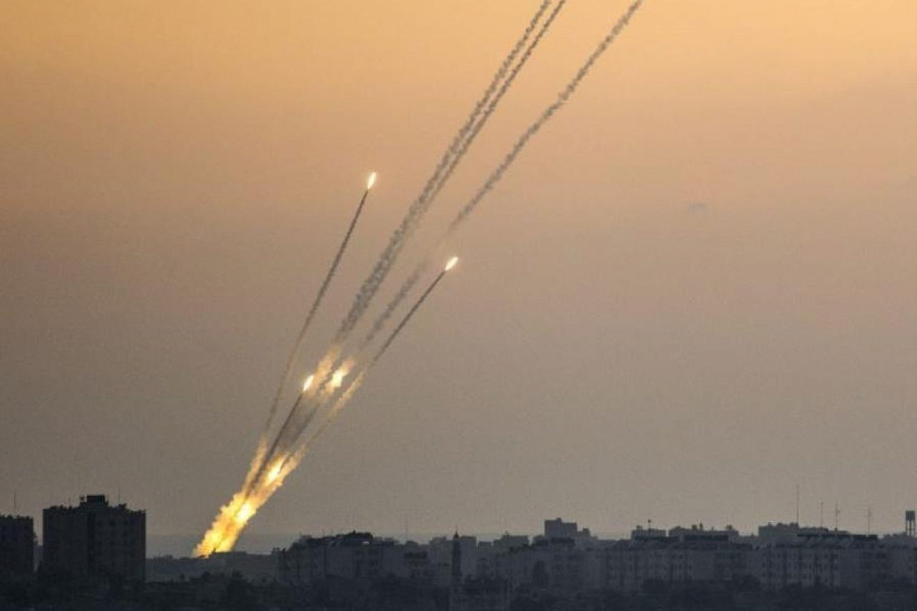 Rockets fired from the Gaza Strip on July 14, 2018. Source: IDF Spokesperson's Unit.