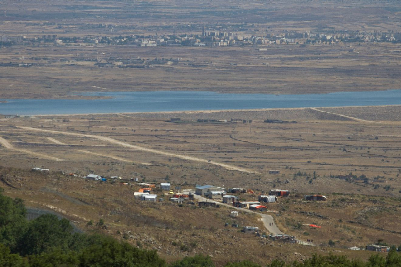 View of a camp of Syrian refugees near the Syrian-Israeli border, as seen from the Israeli side of the border on July 2, 2018. Photo by Flash90.