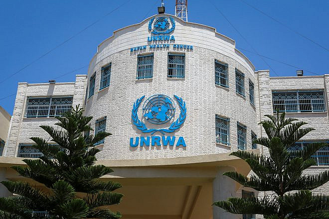 A view of the United Nations Relief and Works Agency (UNRWA) building in Rafah in the Gaza Strip on July 26, 2018. Photo by Abed Rahim Khatib/Flash90.
