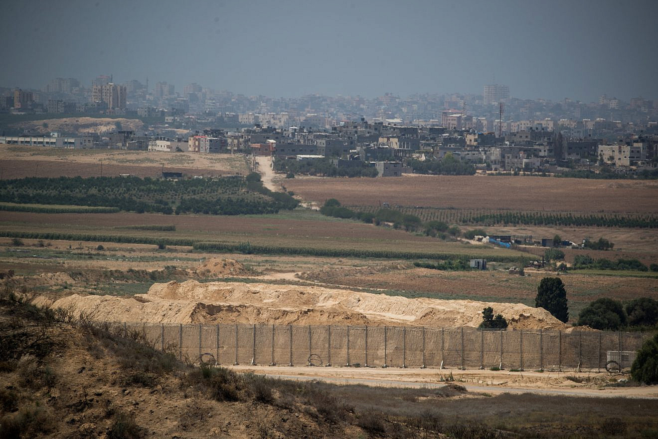 A view of the Gaza Strip as seen from the Israeli side of the border on Aug. 9, 2018. Photo by Yonatan Sindel/Flash90.