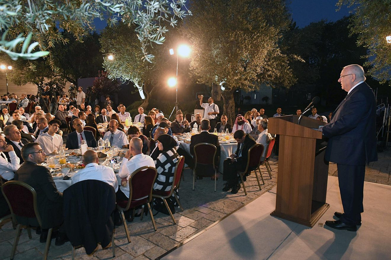 The president of Israel, Reuven Rivlin, hosted, as every year, a meal to break the fast of Ramadan (Iftar) for Muslim leaders and public figures in Israel, on June 12, 2017. Photo Credit: Mark Neyman/GPO.